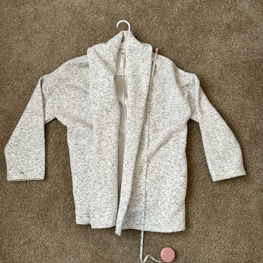 Fabletics Heathered Gray Women's Cardigan - Picture 5 of 6